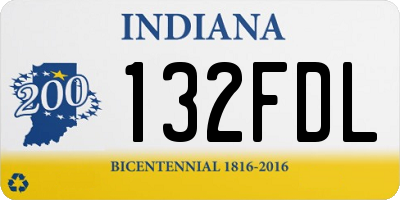IN license plate 132FDL