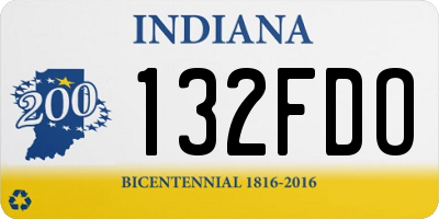 IN license plate 132FDO