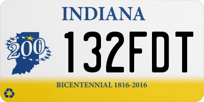 IN license plate 132FDT