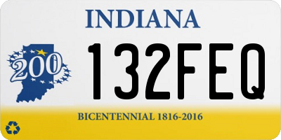 IN license plate 132FEQ
