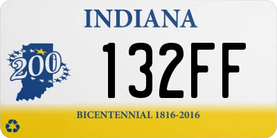 IN license plate 132FF