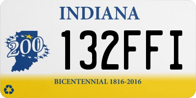 IN license plate 132FFI