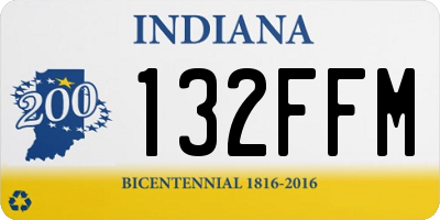 IN license plate 132FFM
