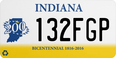 IN license plate 132FGP