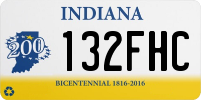 IN license plate 132FHC