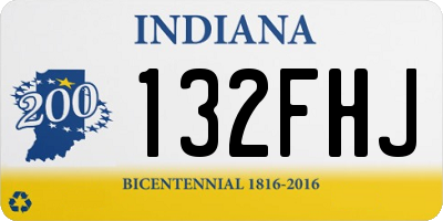 IN license plate 132FHJ