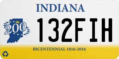 IN license plate 132FIH
