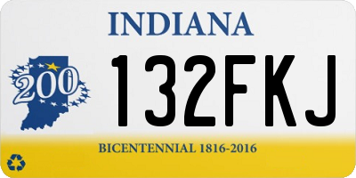IN license plate 132FKJ