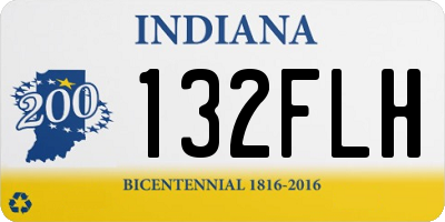 IN license plate 132FLH