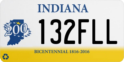 IN license plate 132FLL