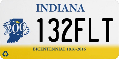 IN license plate 132FLT