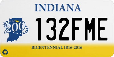 IN license plate 132FME