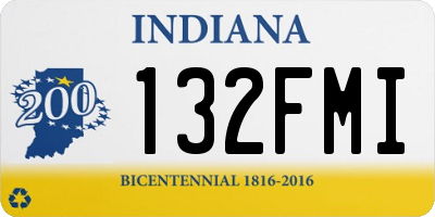 IN license plate 132FMI