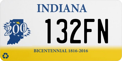 IN license plate 132FN
