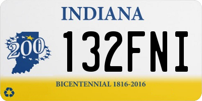 IN license plate 132FNI