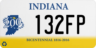 IN license plate 132FP