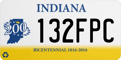 IN license plate 132FPC