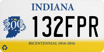 IN license plate 132FPR