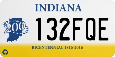IN license plate 132FQE