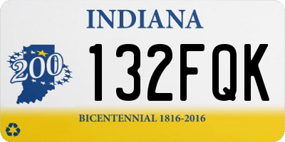 IN license plate 132FQK