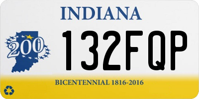 IN license plate 132FQP