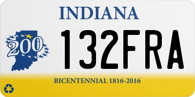 IN license plate 132FRA