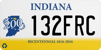 IN license plate 132FRC