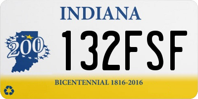 IN license plate 132FSF