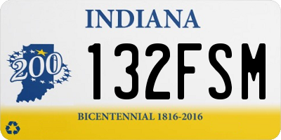 IN license plate 132FSM
