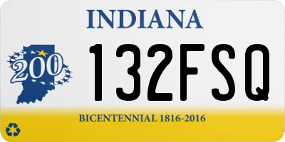 IN license plate 132FSQ