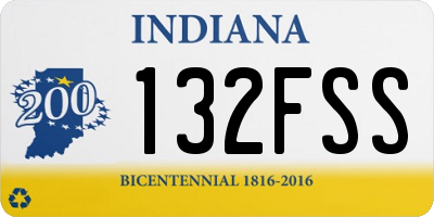 IN license plate 132FSS