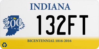 IN license plate 132FT