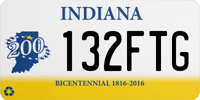 IN license plate 132FTG