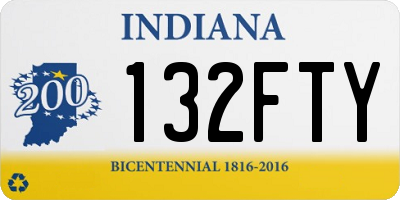 IN license plate 132FTY