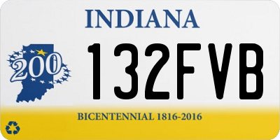 IN license plate 132FVB