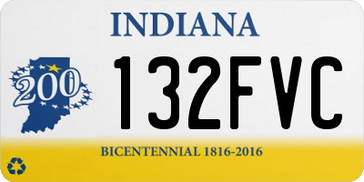 IN license plate 132FVC