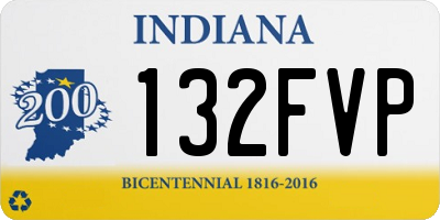 IN license plate 132FVP