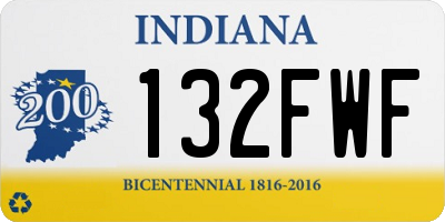 IN license plate 132FWF