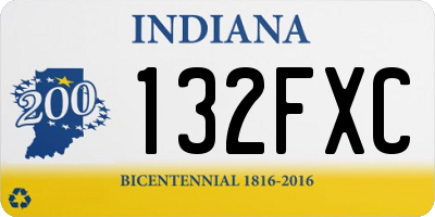 IN license plate 132FXC