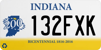 IN license plate 132FXK