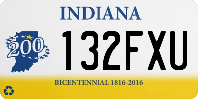 IN license plate 132FXU