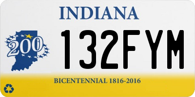 IN license plate 132FYM