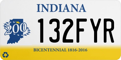 IN license plate 132FYR
