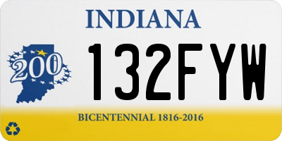 IN license plate 132FYW