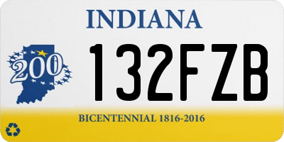 IN license plate 132FZB