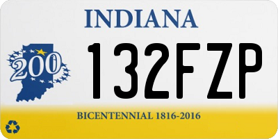 IN license plate 132FZP
