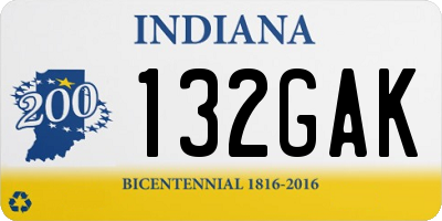 IN license plate 132GAK