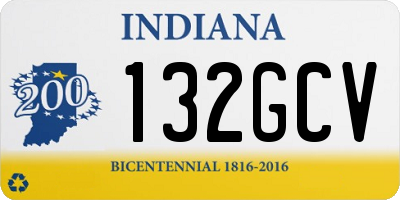 IN license plate 132GCV