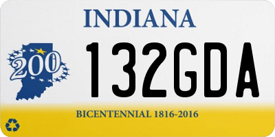 IN license plate 132GDA