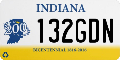 IN license plate 132GDN